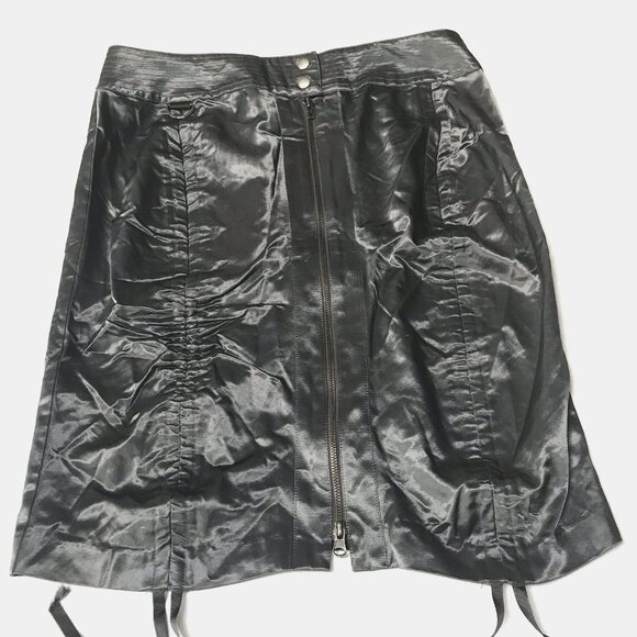 Vintage Y2K Bebe Skirt Womens 10 Metallic Ruched Rave Club Disco McBling Party - Picture 4 of 16